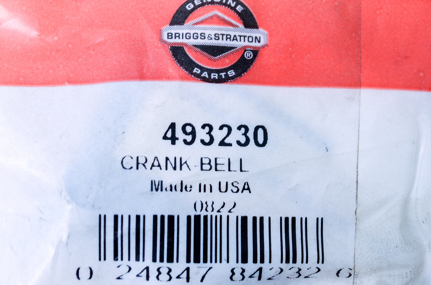 New Briggs & Stratton 493230 Bell Crank Kit NOS
