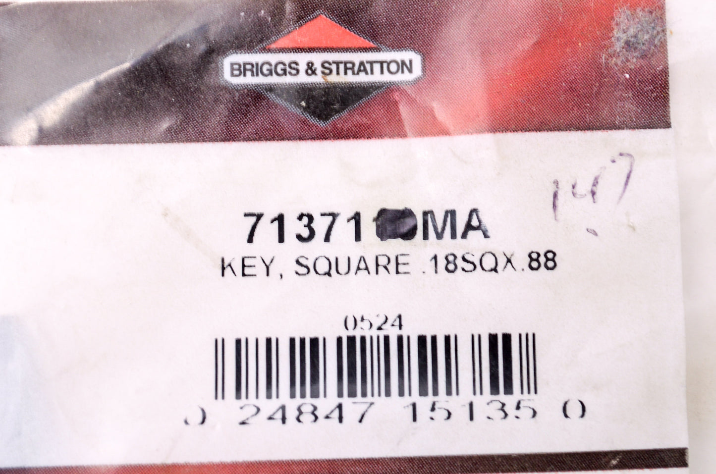 New Briggs & Stratton 18SQX.88 Square Key NOS