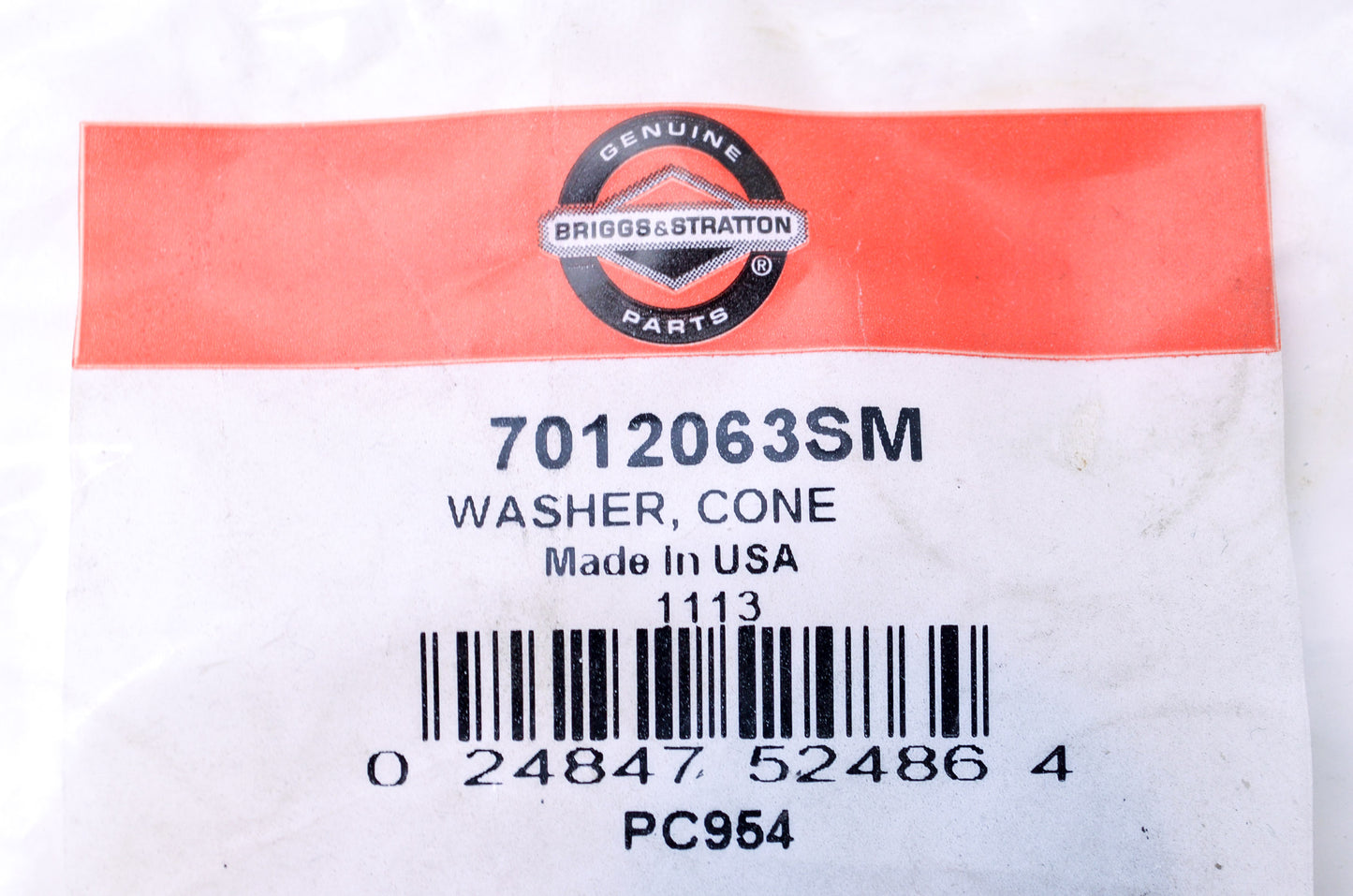 New Briggs & Stratton Cone Washer NOS
