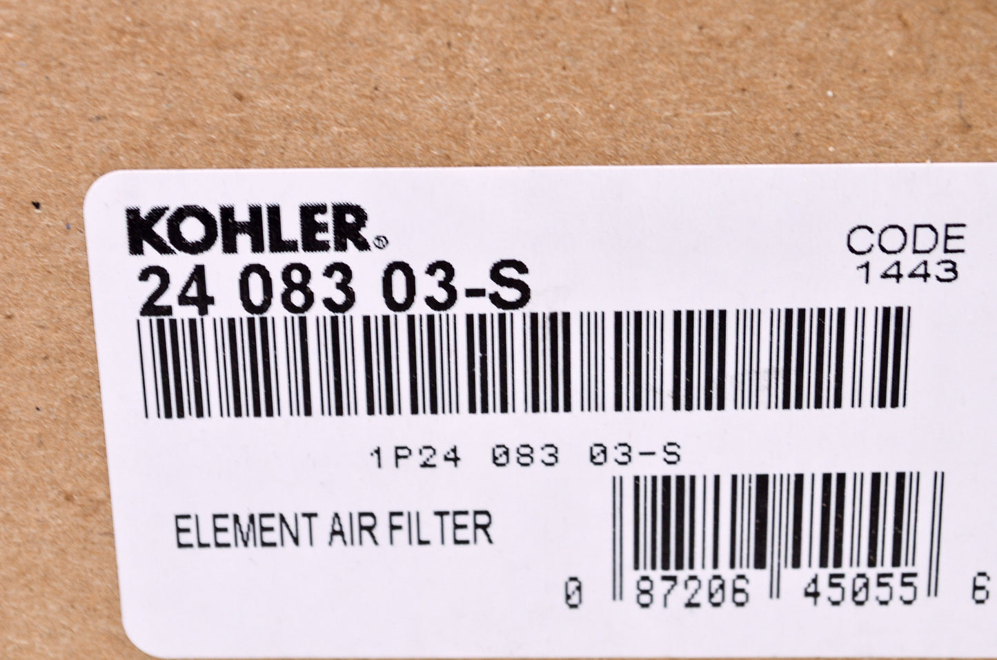 New Kohler Air Filter NOS