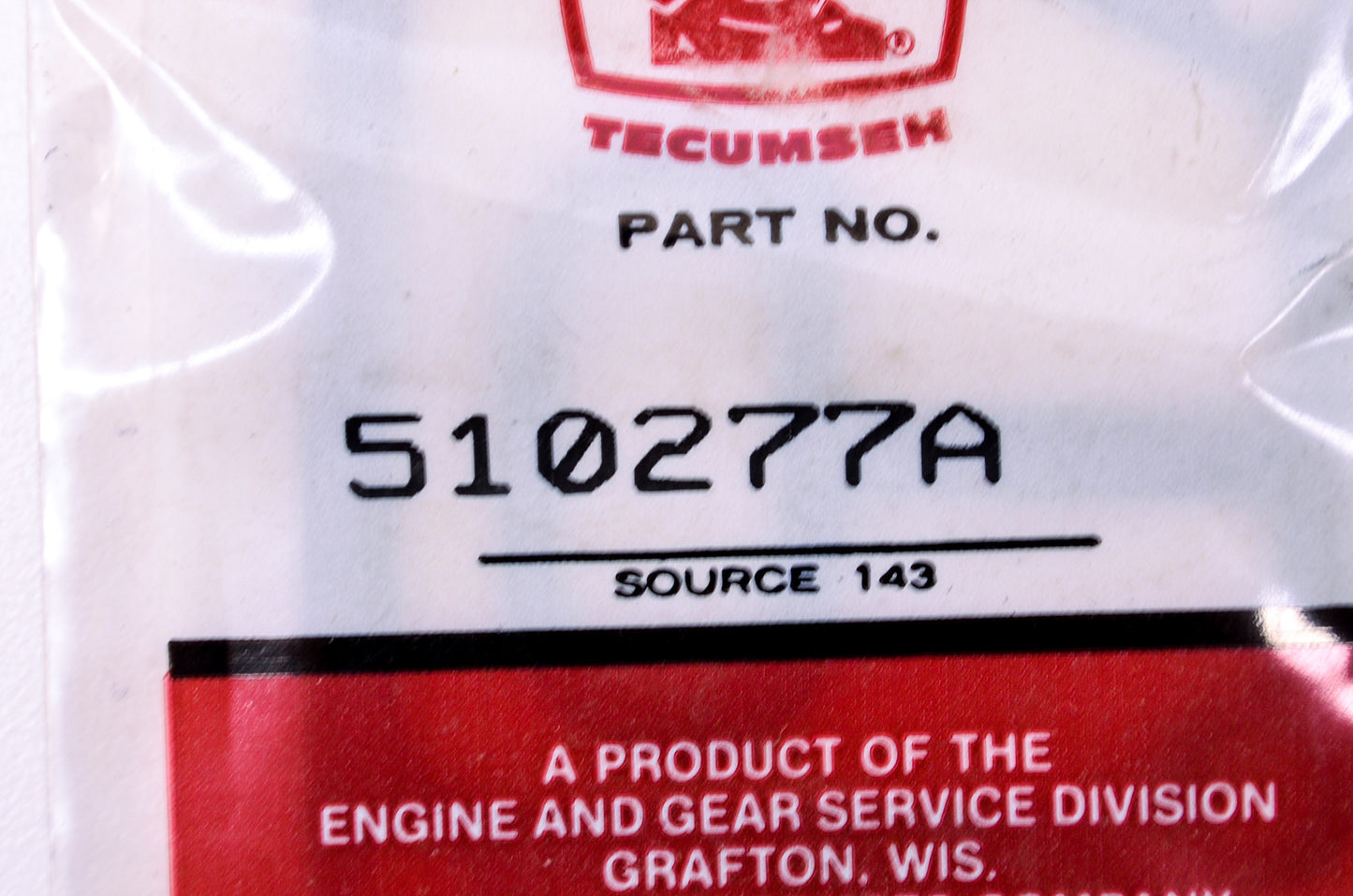 Tecumseh 510277A Adapter Cover Intake Gasket NOS
