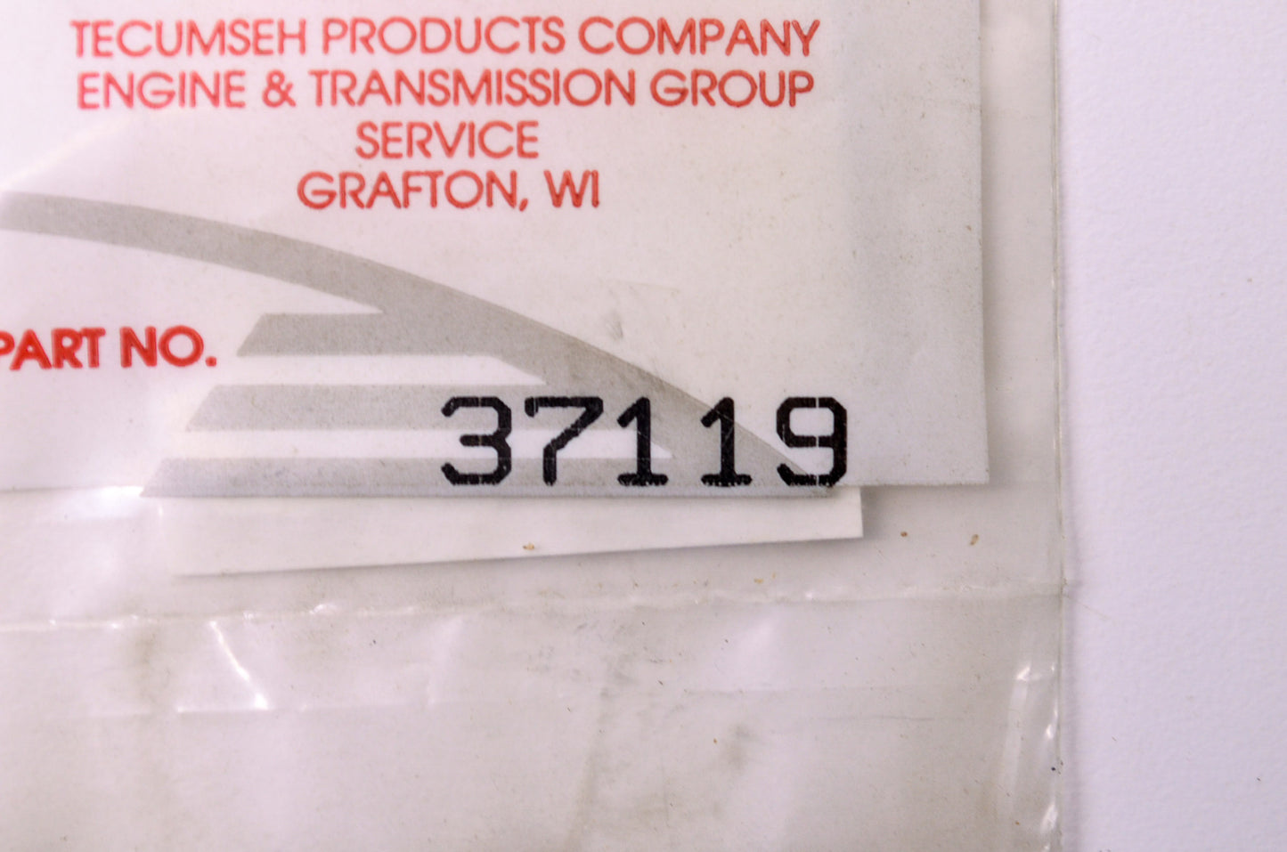 New Tecumseh Warning Decal NOS
