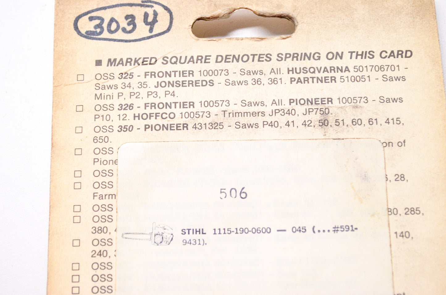 Rewind Starter Spring NOS