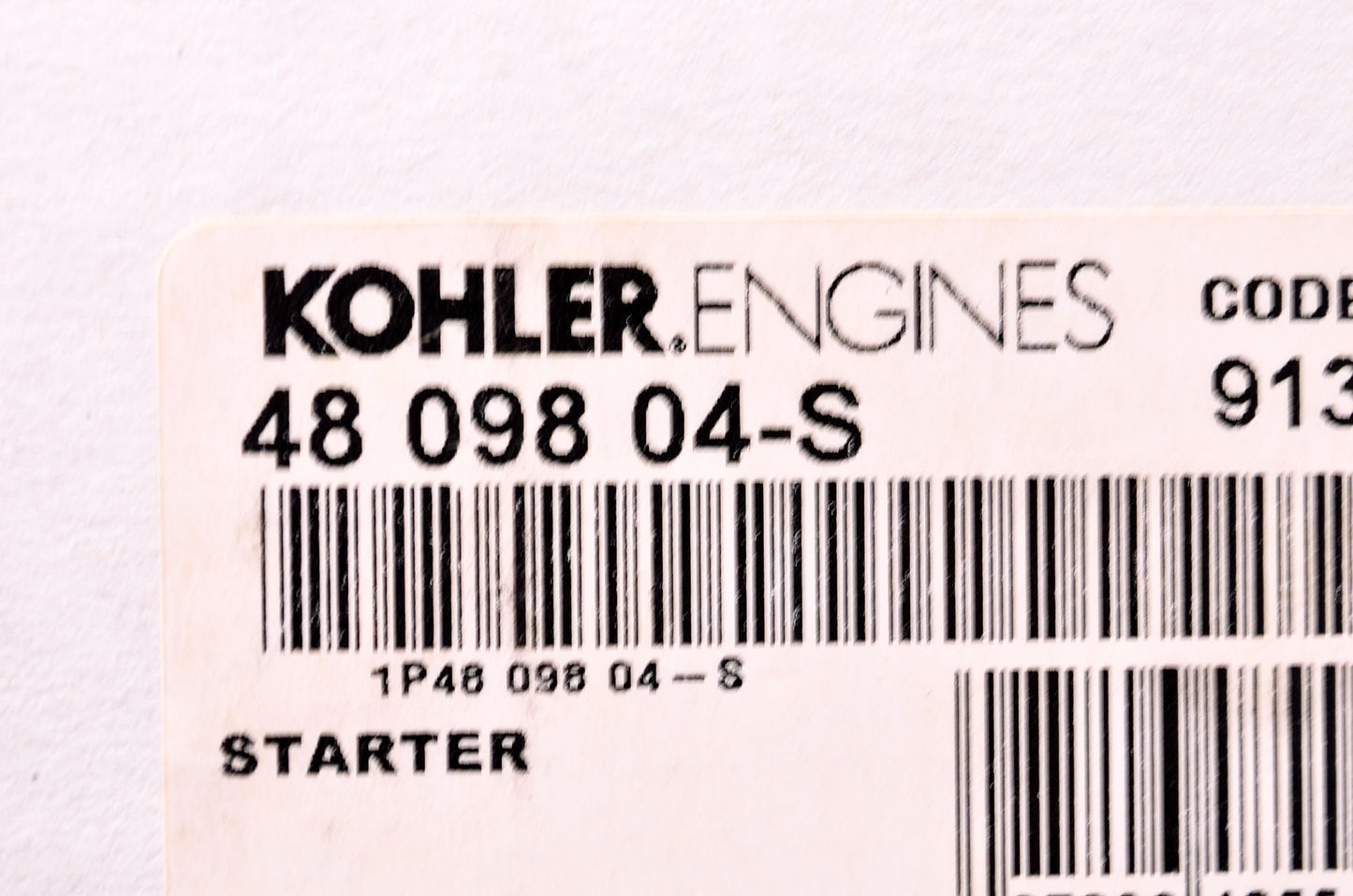 New Kohler Starter NOS