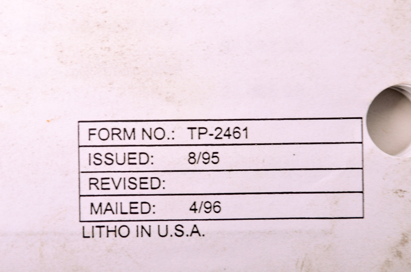 Command 18-25HP Parts Manual NOS