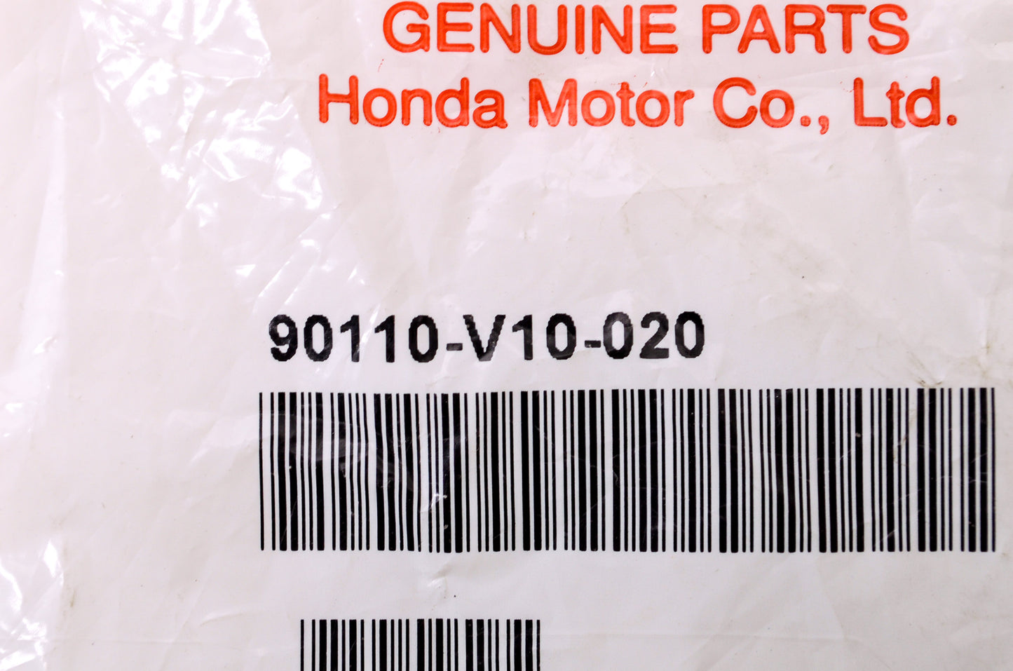 OEM Honda 90110-V10-020 Rubber Auger Bolt NOS