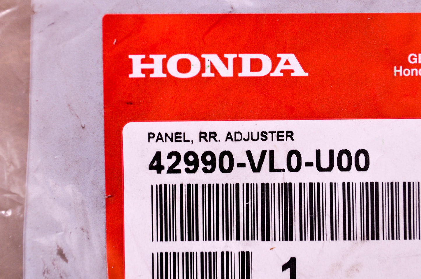 OEM Honda 42990-VL0-U00 Rear Adjuster Panel NOS
