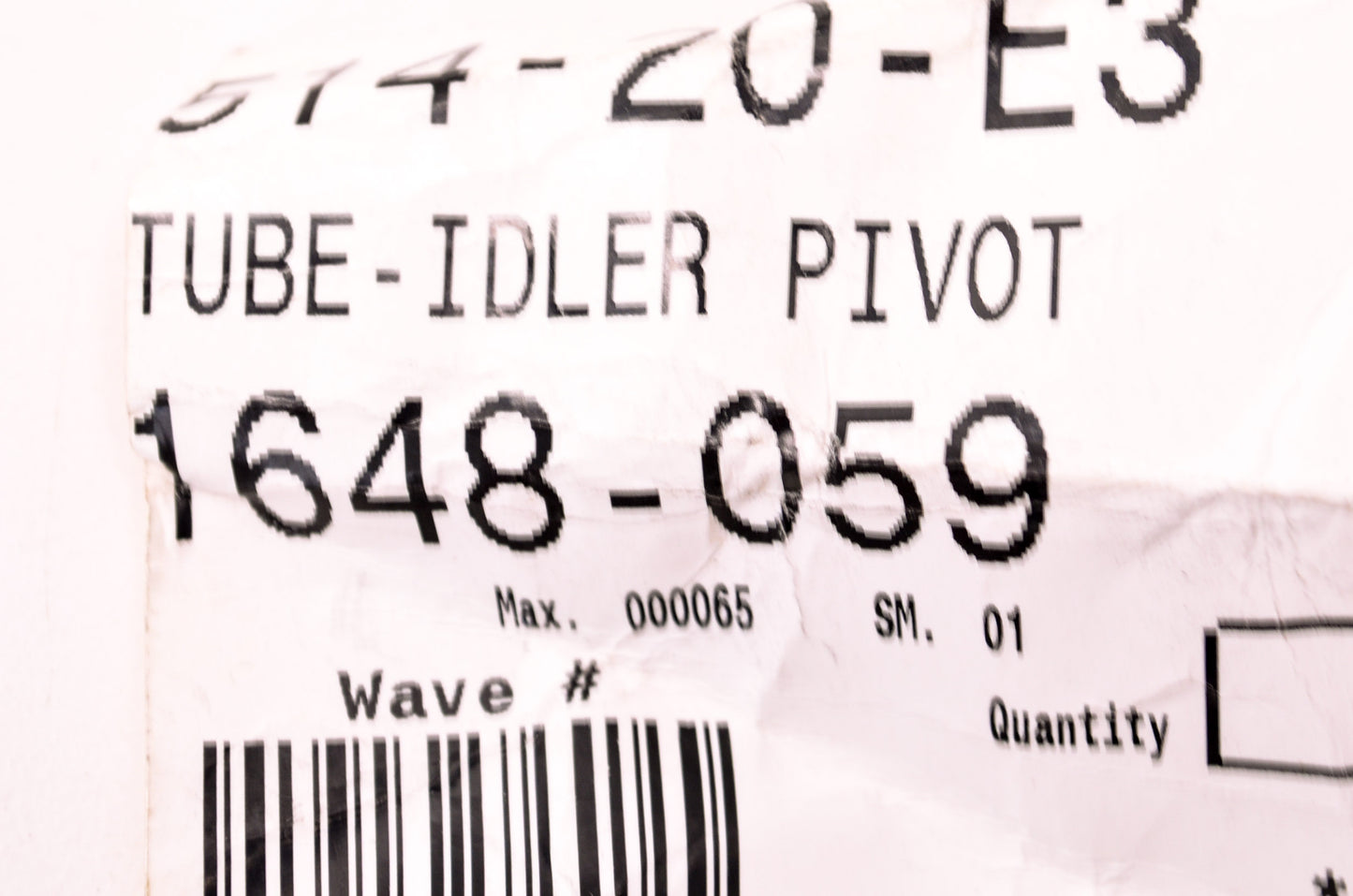 MTD 1648-059 Idler Pivot Tube NOS