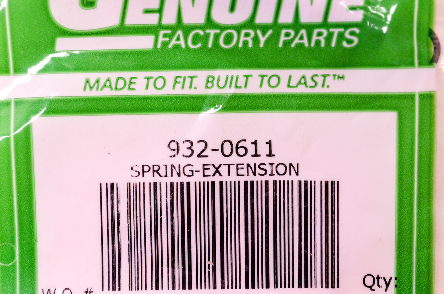 New MTD Extension Spring 932-0611 NOS