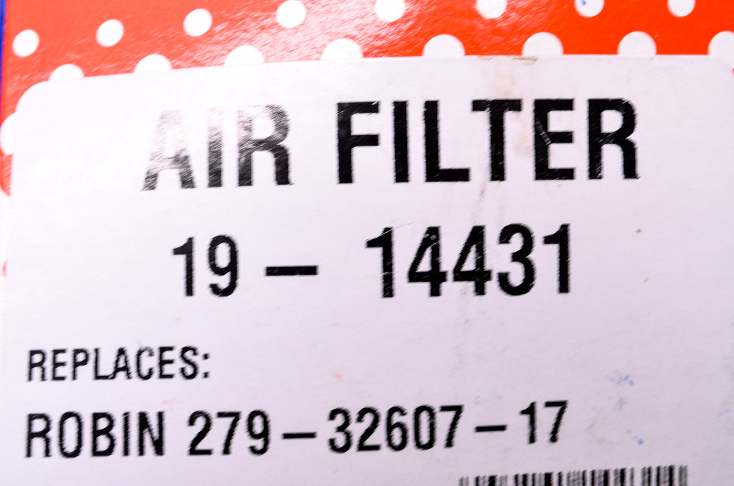 Rotary 19-14431 Air Filter NOS