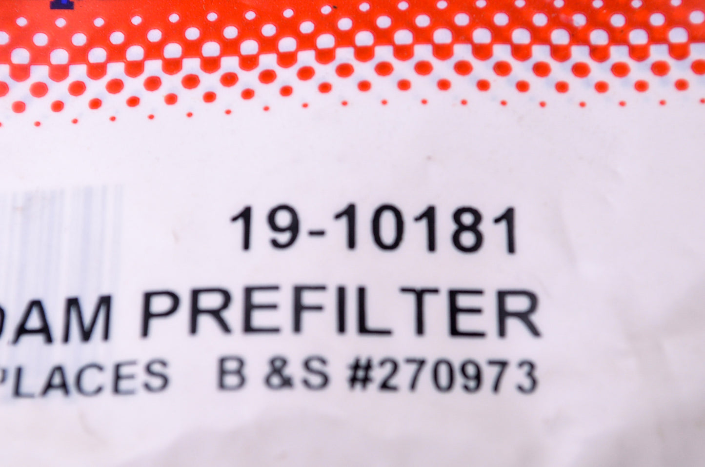 Rotary 19-10181 Prefilter NOS