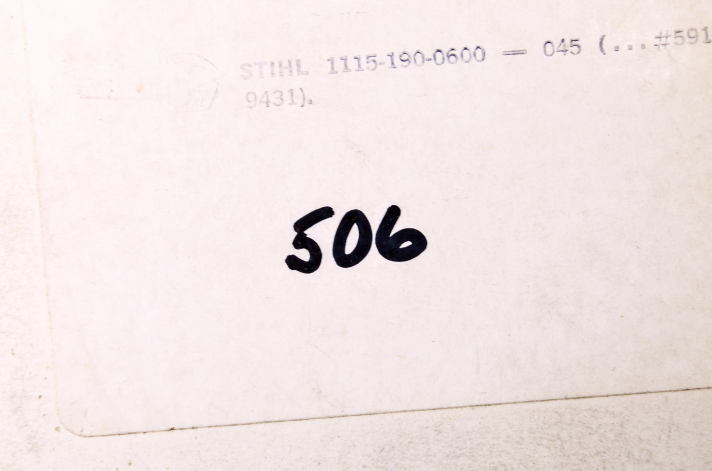 Rotary 506 Rewind Starter Spring NOS