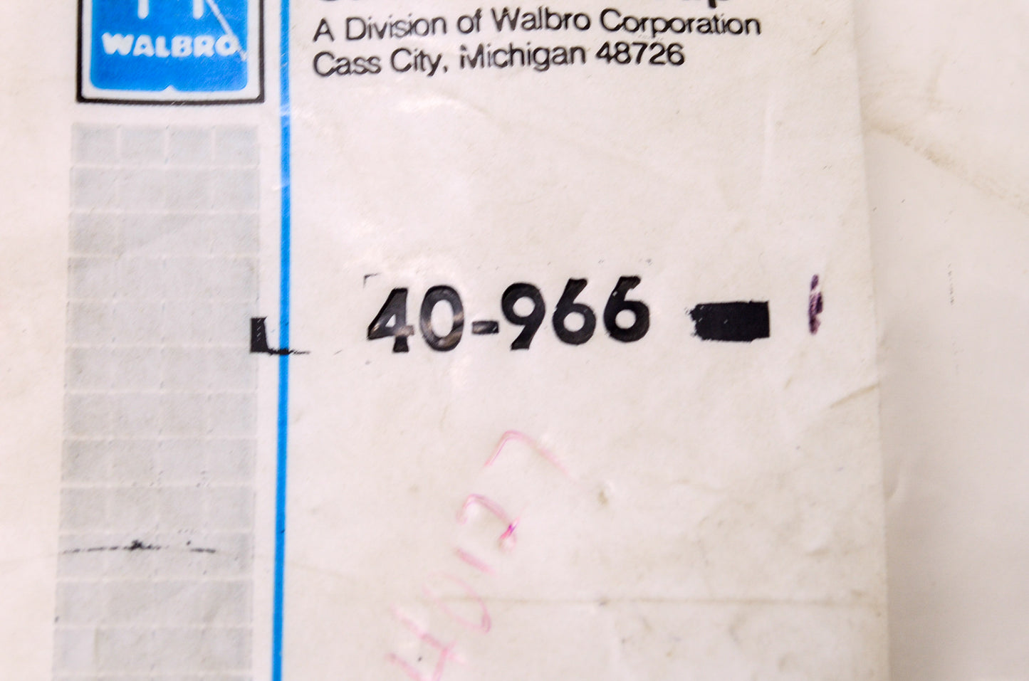 New Walbro Choke Shaft Assembly NOS