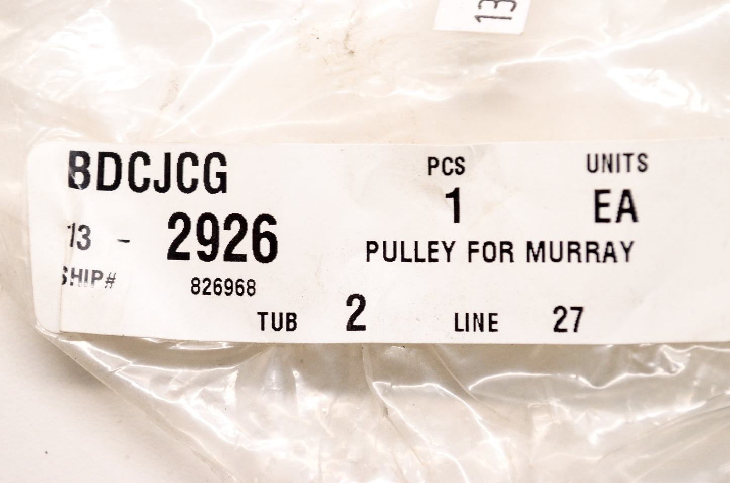 New Rotary V Belt Pulley Murray NOS