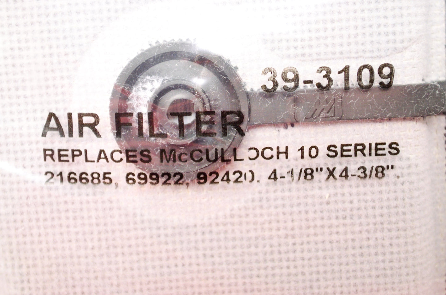 New Rotary Air Filter 4-1/8 x 4-3/8 Mcculloch 10 Series NOS