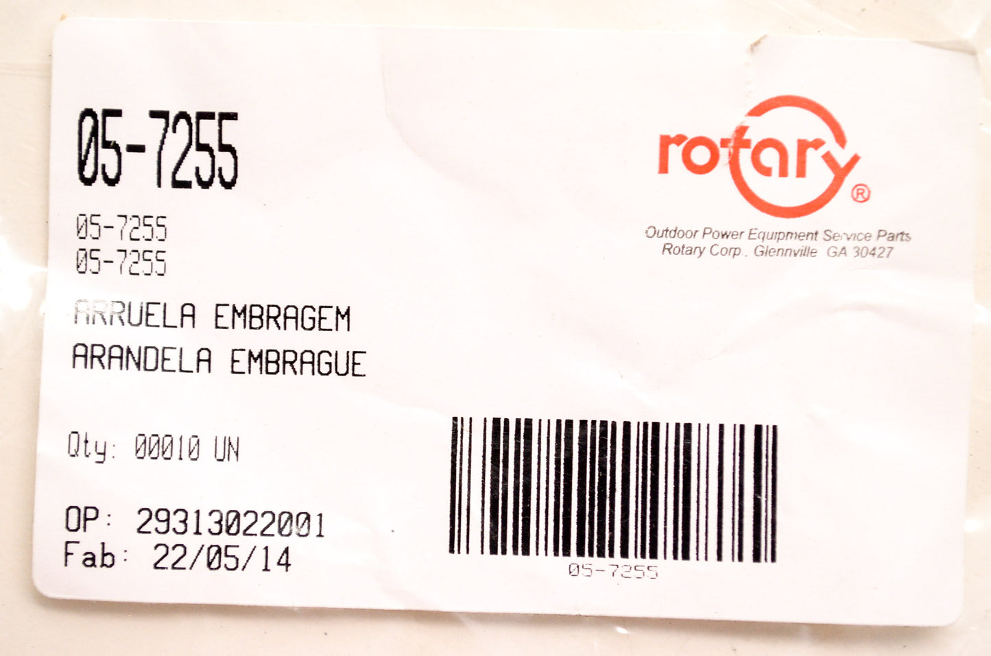 New Rotary Clutch Thrust Washer Snapper Qty 2 NOS