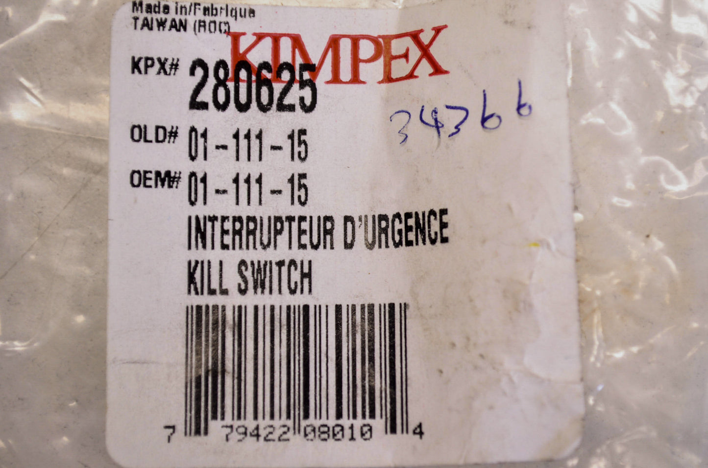 New Kimpex Tether Kill Switch NOS