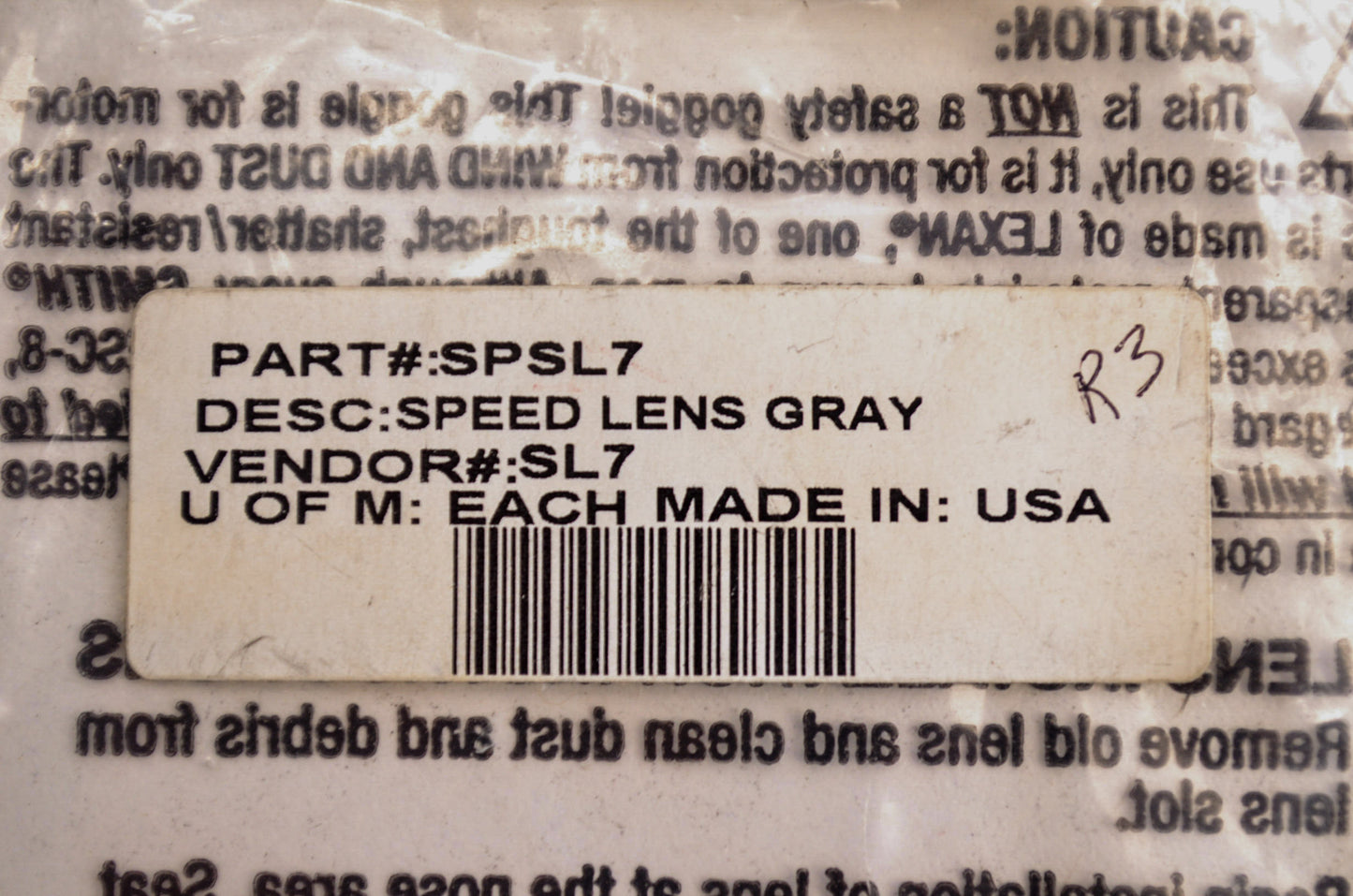 New Smith Lexan Speed Lens Grey NOS