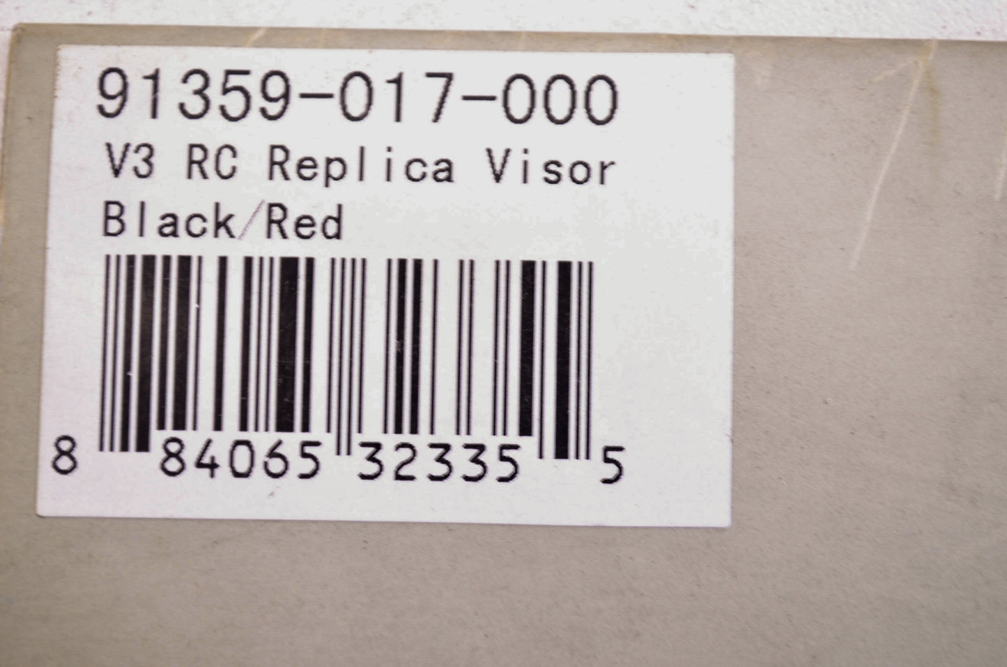 New Fox V3 Helmet Visor Black/Red NOS