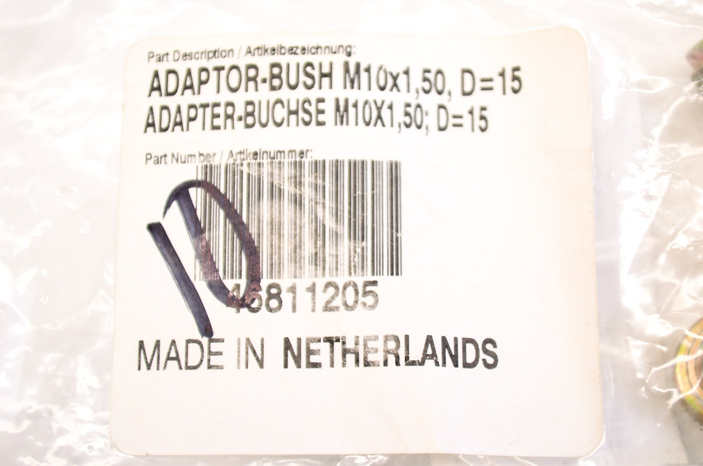 OEM KTM 46811205 Adaptor Bushing 10x1.5 D 15 NOS