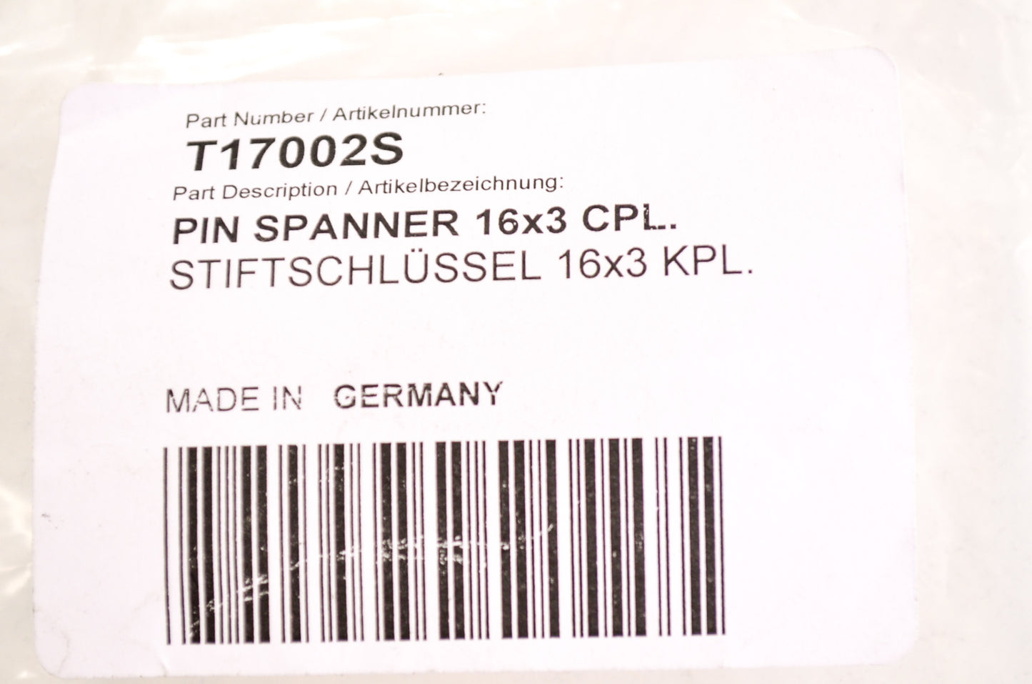 New OEM KTM Pin Spanner 16x3 NOS