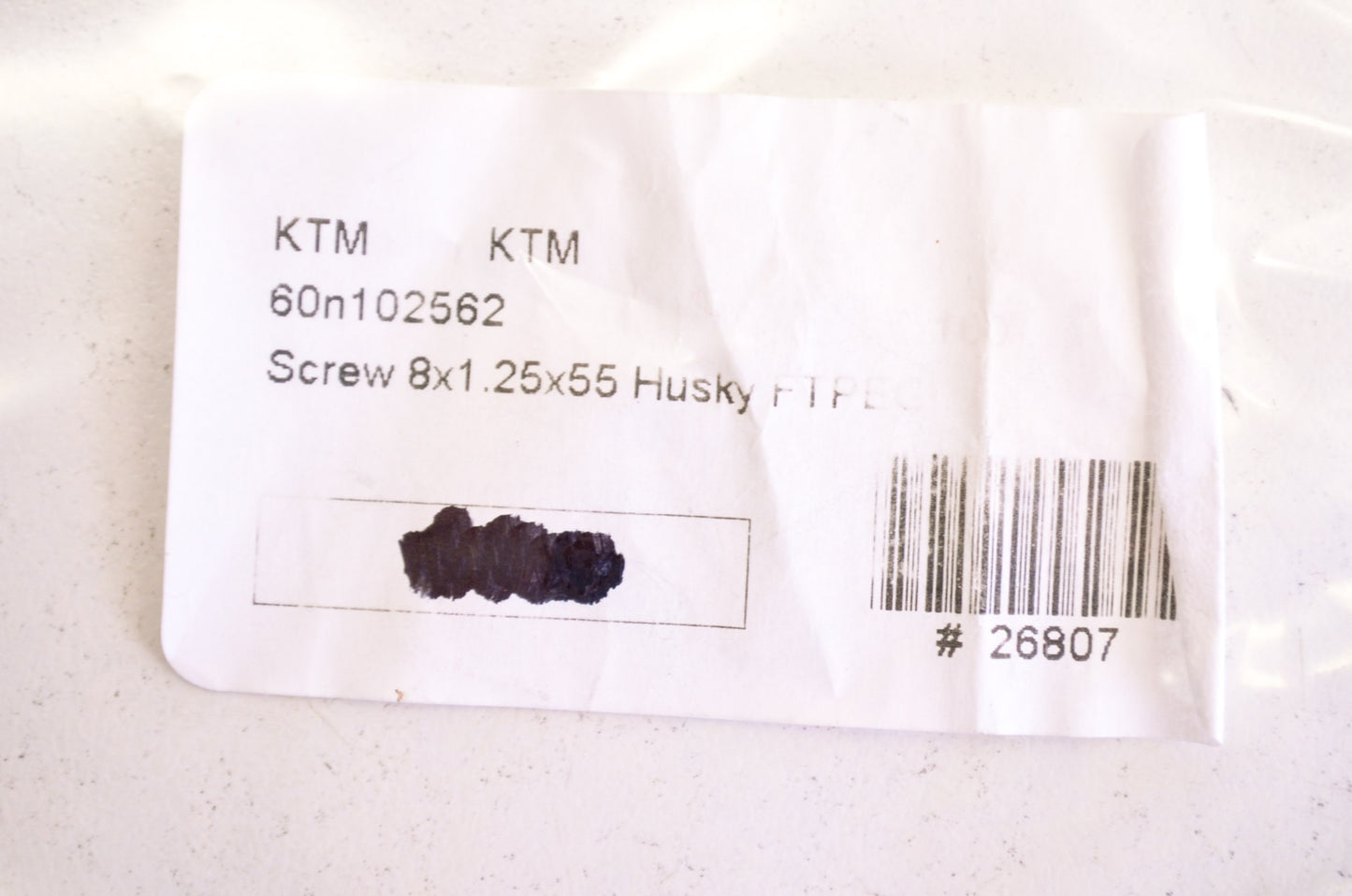 OEM KTM 60N102562 Foot Peg Screw 8x1.25x55 Husqvarna NOS