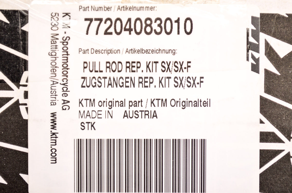 OEM KTM 77204083010 Pull Rod Repair Kit NOS