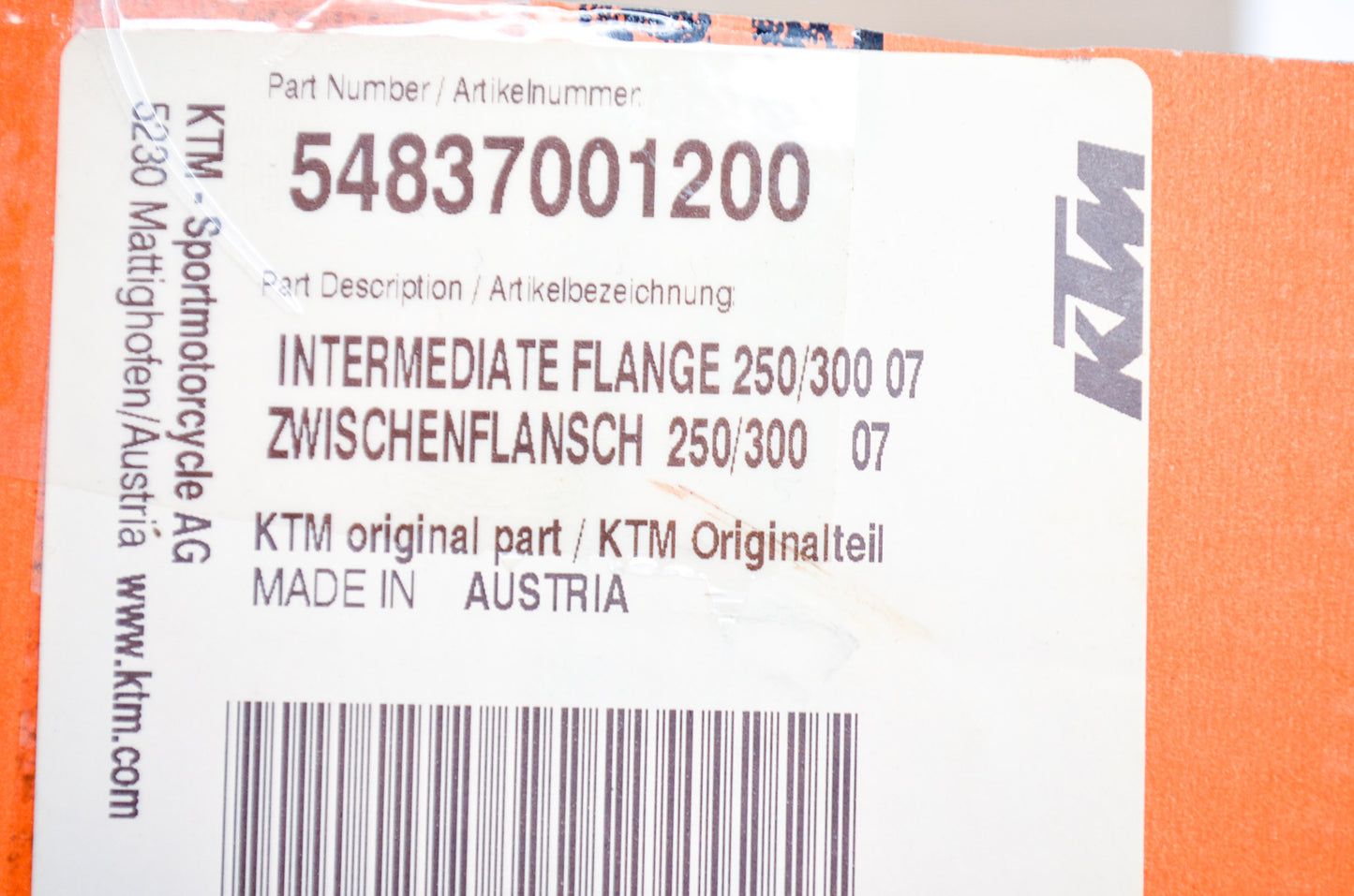 New OEM KTM Intermediate Flange NOS