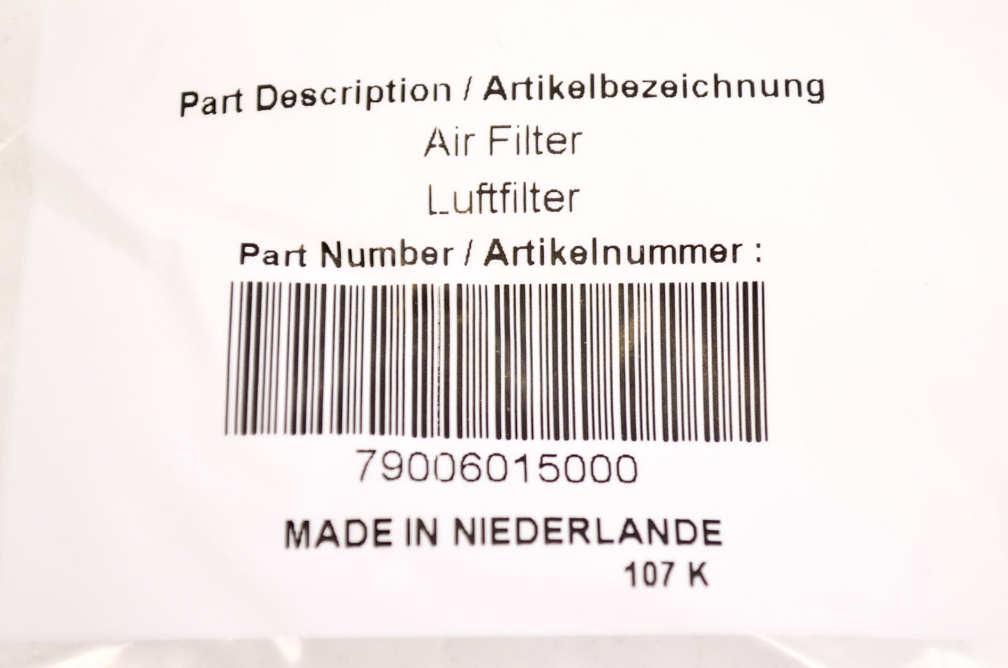 OEM KTM 79006015000 Air Filter NOS