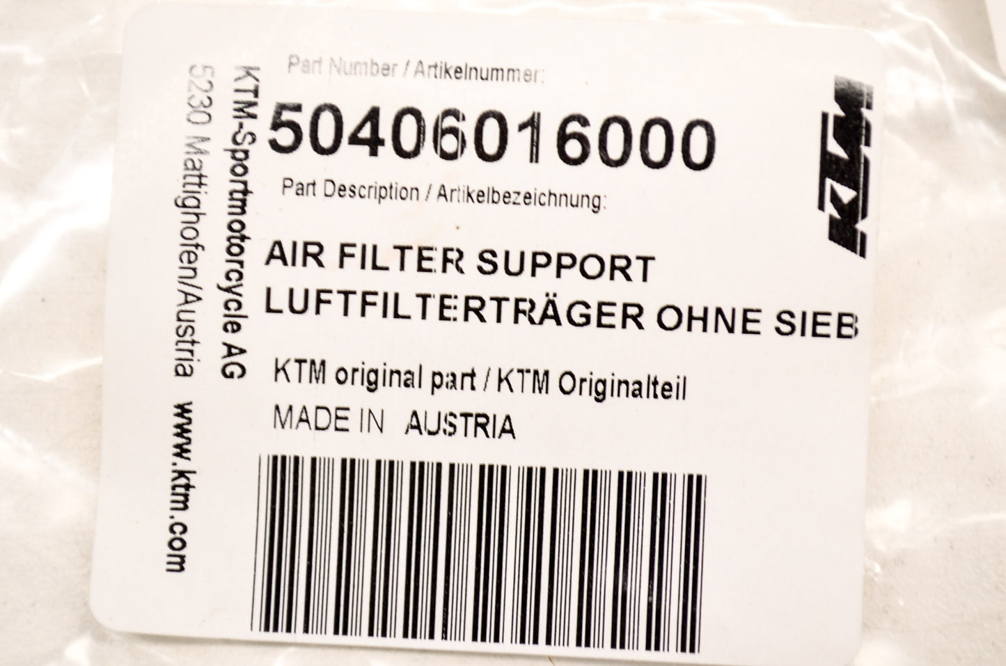 Air Filter Support 125 150 SX NOS