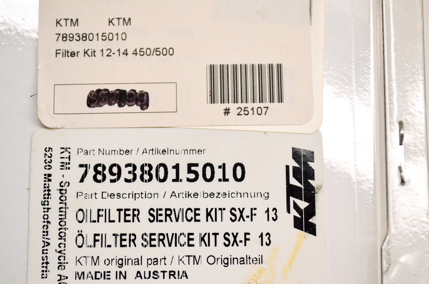 New OEM KTM Oil Filter Service Kit NOS