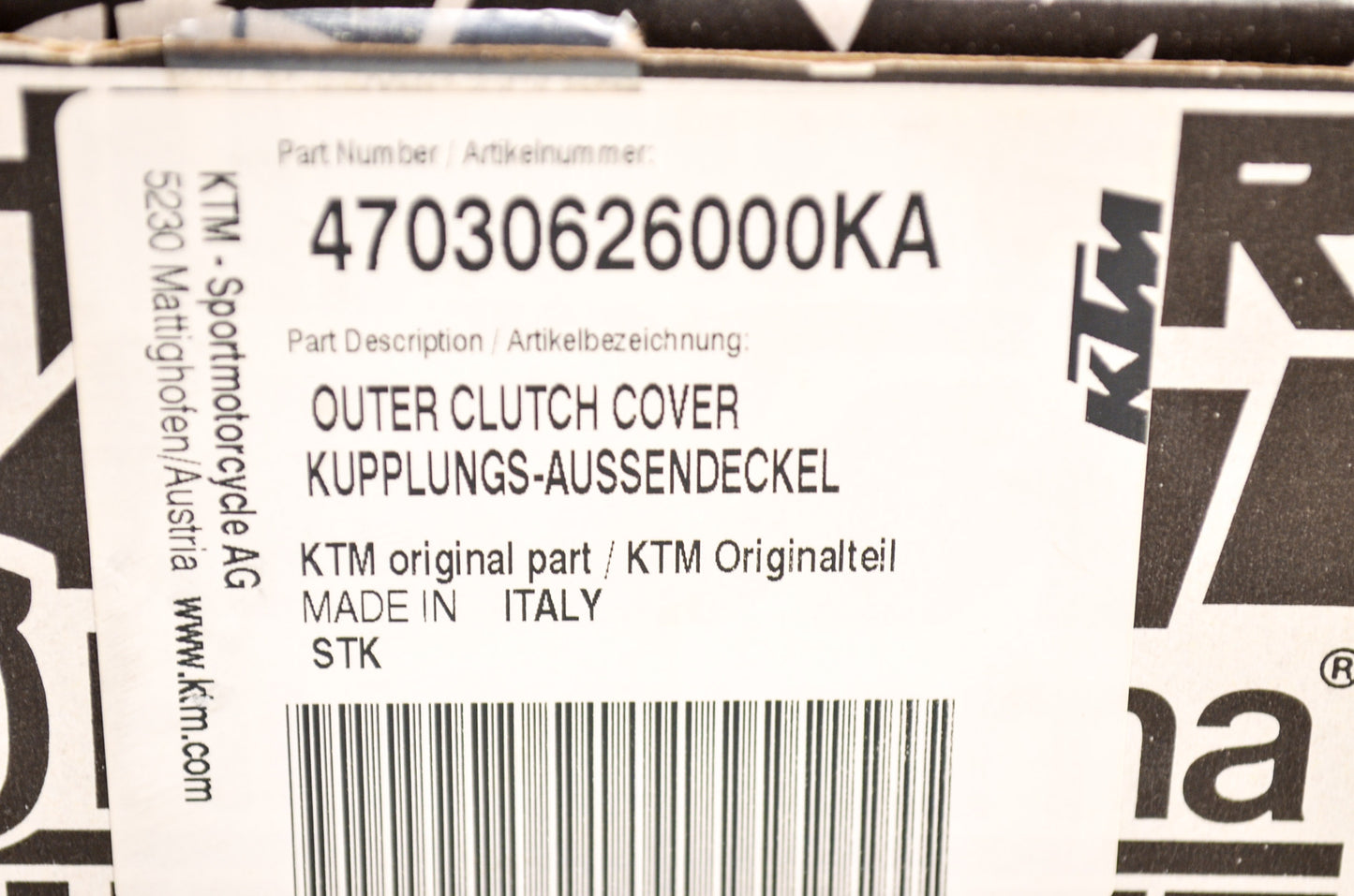 New OEM KTM Outside Clutch Cover NOS