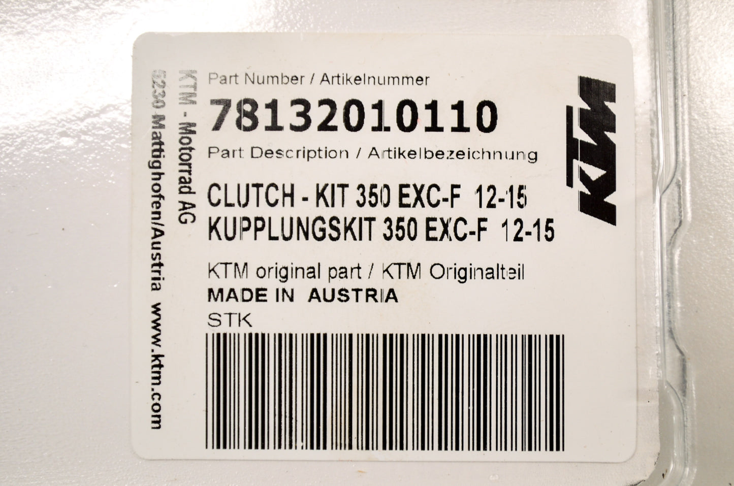 OEM KTM 78132010110 Clutch Kit NOS