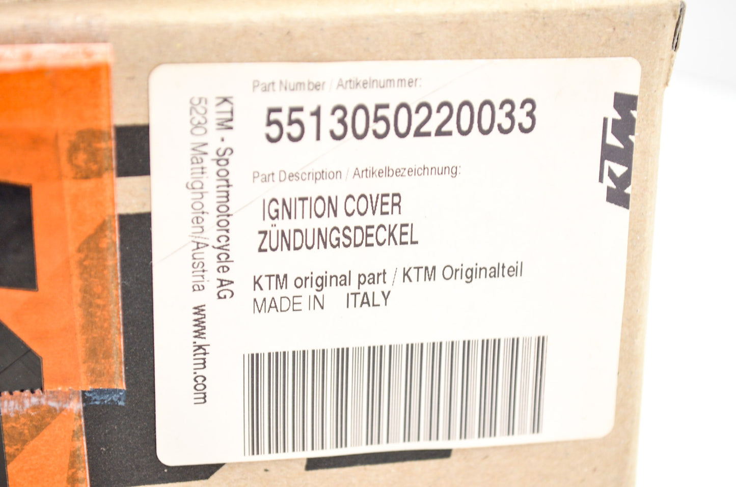 New OEM KTM Black Ignition Cover NOS