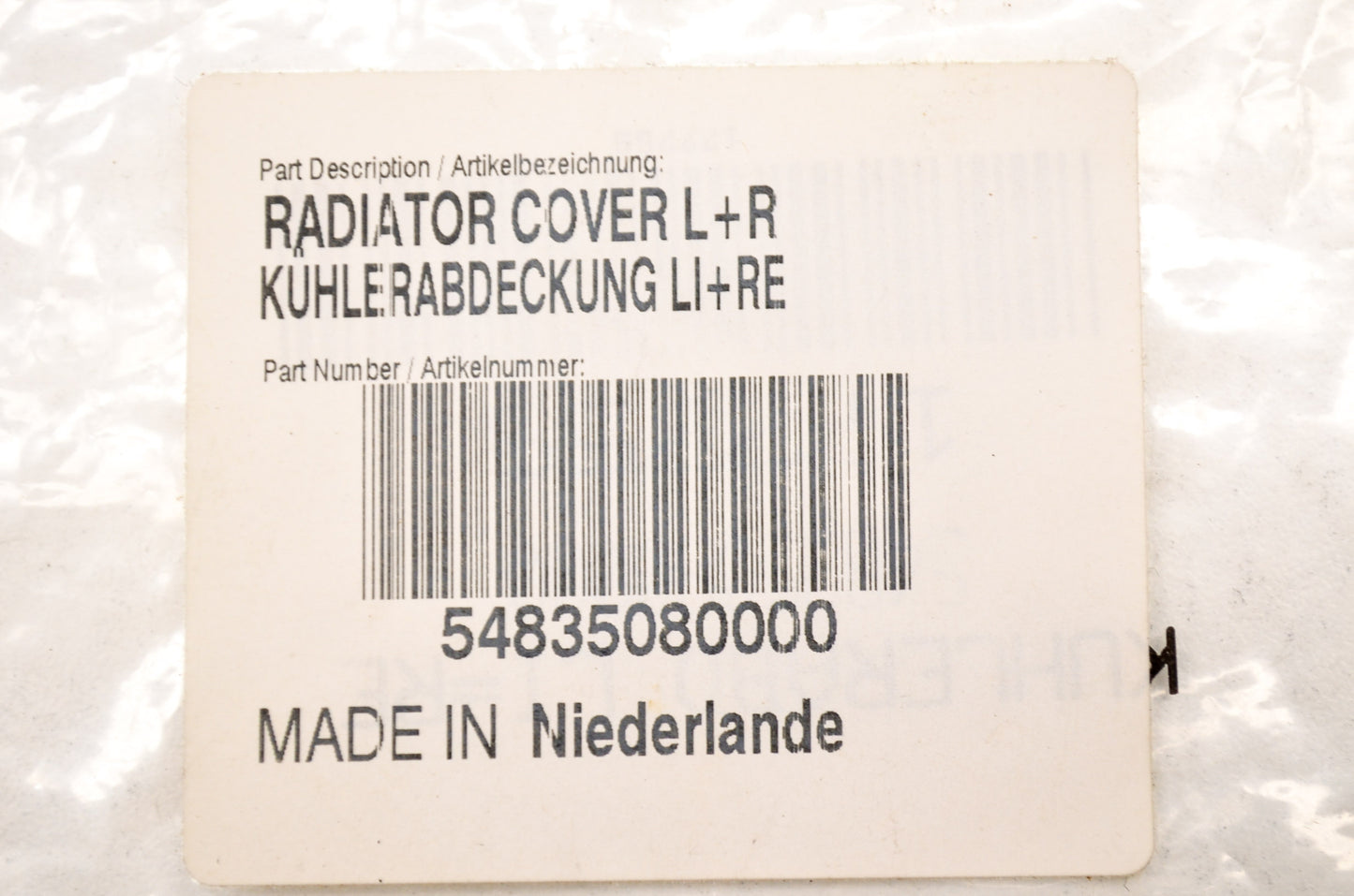 OEM KTM 54835080000 Cooler Foam NOS