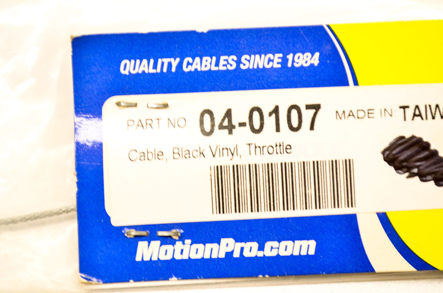 New Motion Pro Suzuki Black Vinyl Throttle Cable NOS
