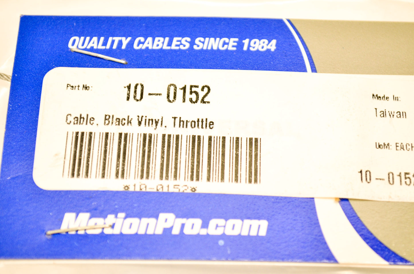 Motion Pro 10-0152, 0650-1171 KTM Black Vinyl Throttle Cable NOS