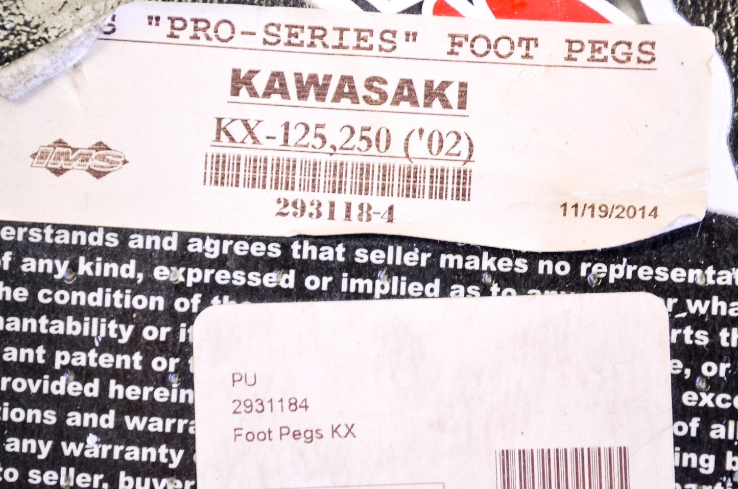 Pro Series Foot Pegs KX 125 250 NOS