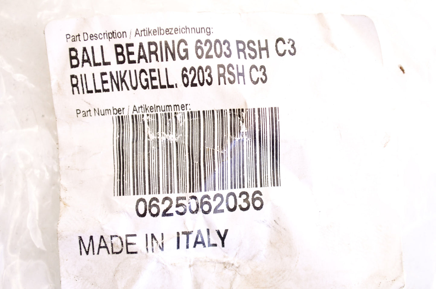 OEM KTM 625062036 Ball Bearing 6203 RSH C3 NOS