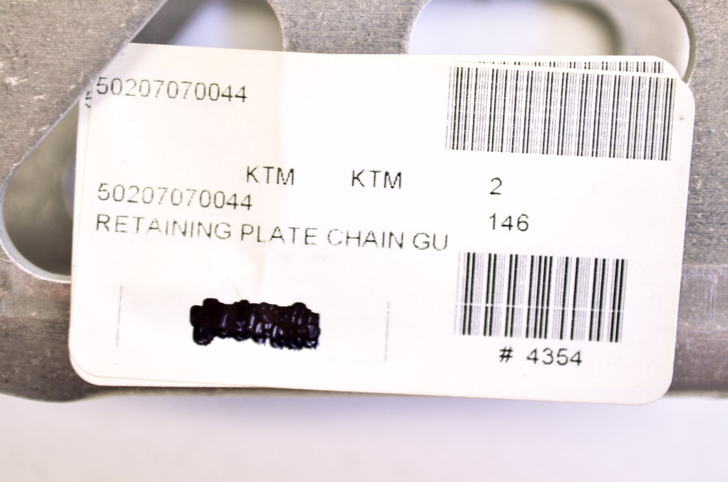 New OEM KTM Chain Guard Retaining Plate NOS