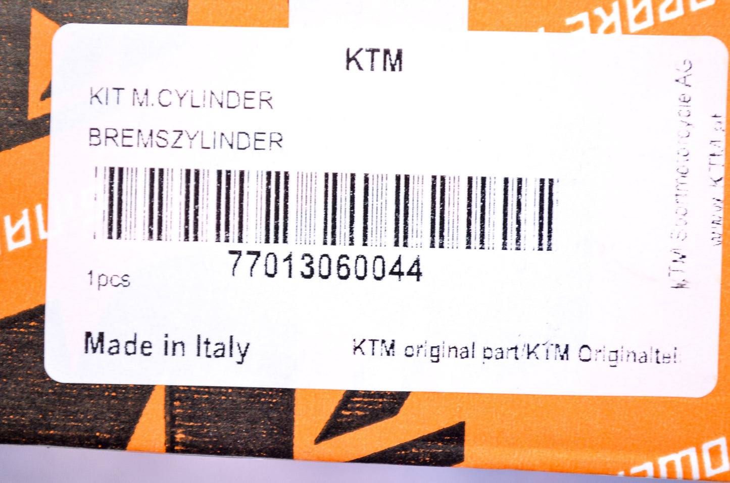 New OEM KTM Brembo Rear Brake Master Cylinder NOS