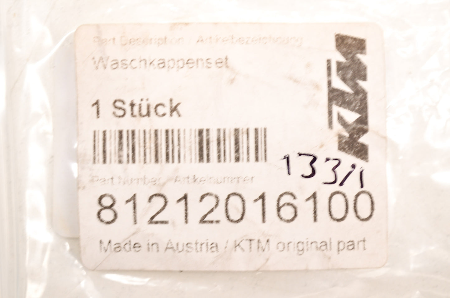 OEM KTM 81212016100 Cap Washer Kit NOS