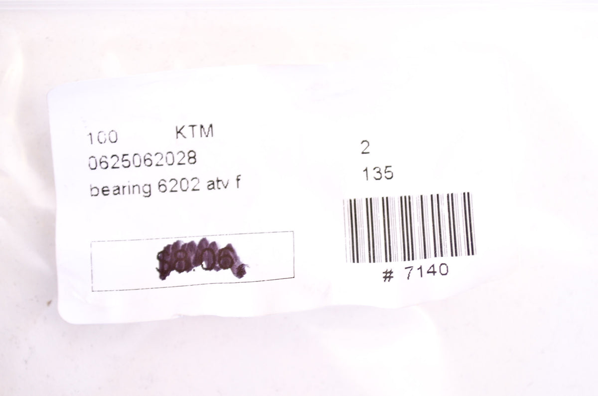 OEM KTM 625062028 Ball Bearing 6202-2RSH/C3 NOS