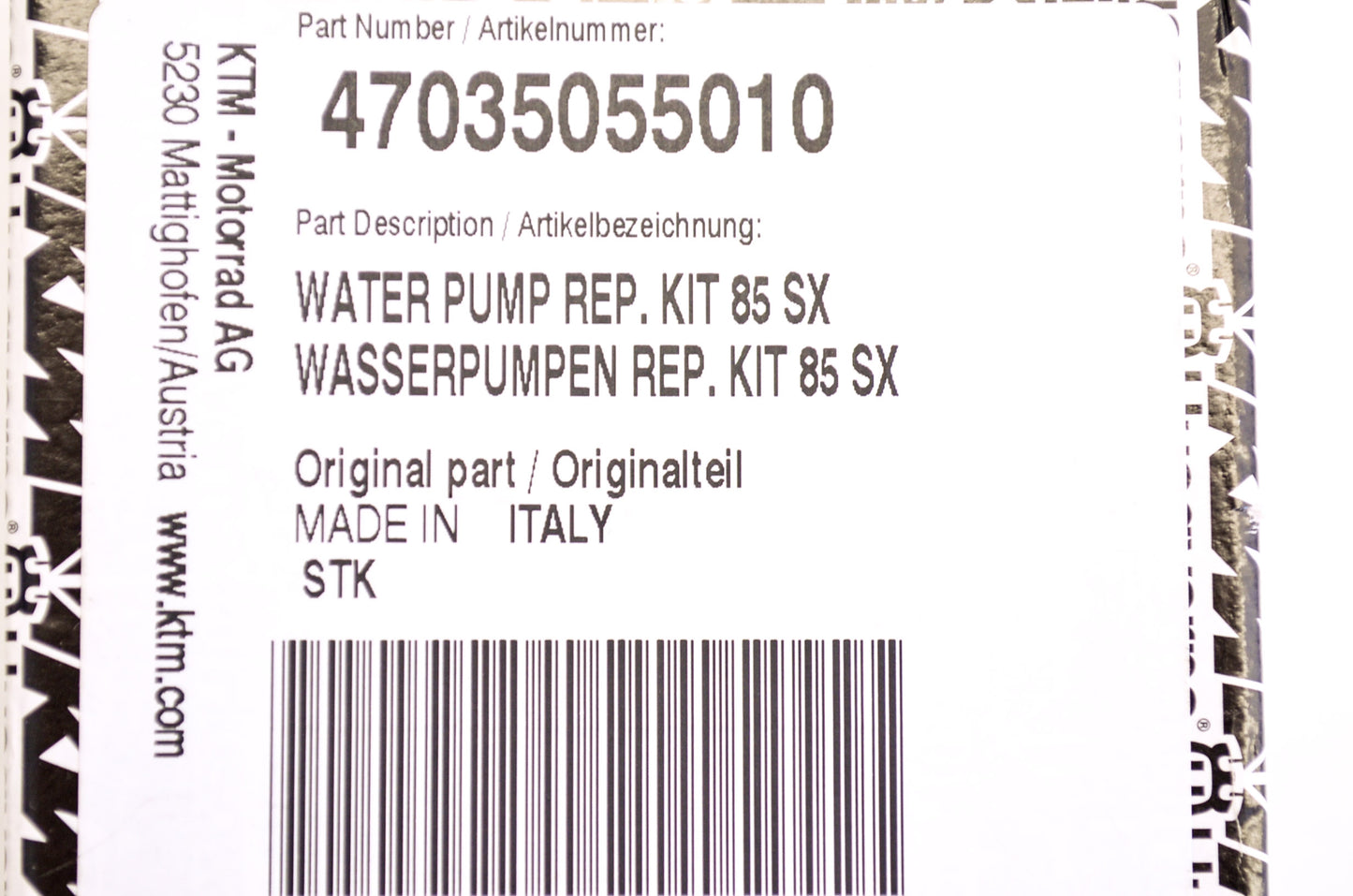 OEM KTM 47035055010 Water Pump Repair Kit NOS