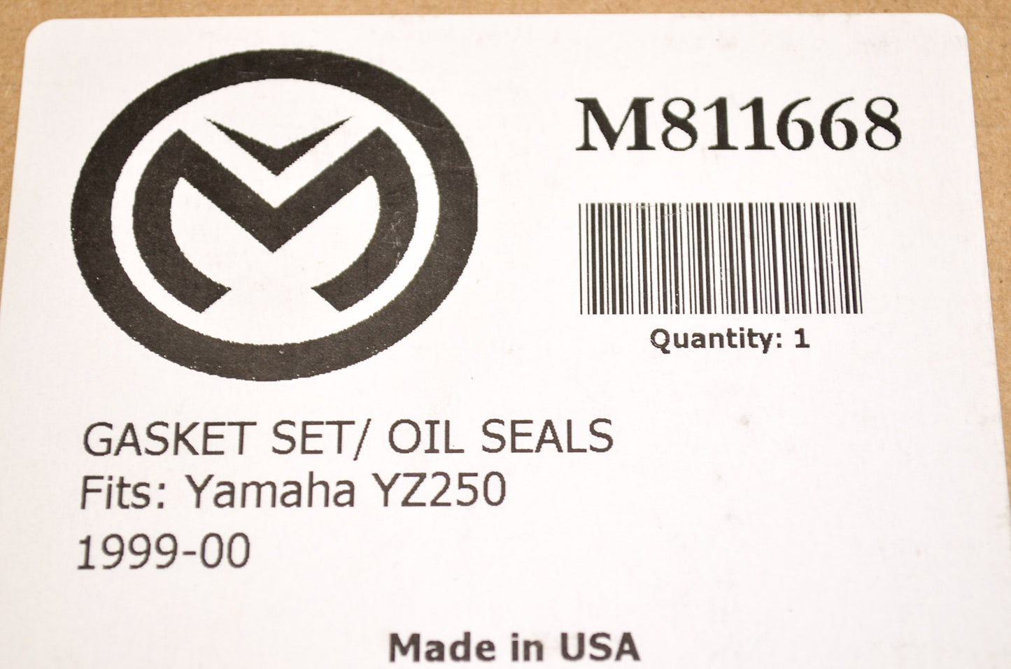 Moose Racing M811668 Gasket Kit with Oil Seals Yamaha YZ250 1999 2000 NOS
