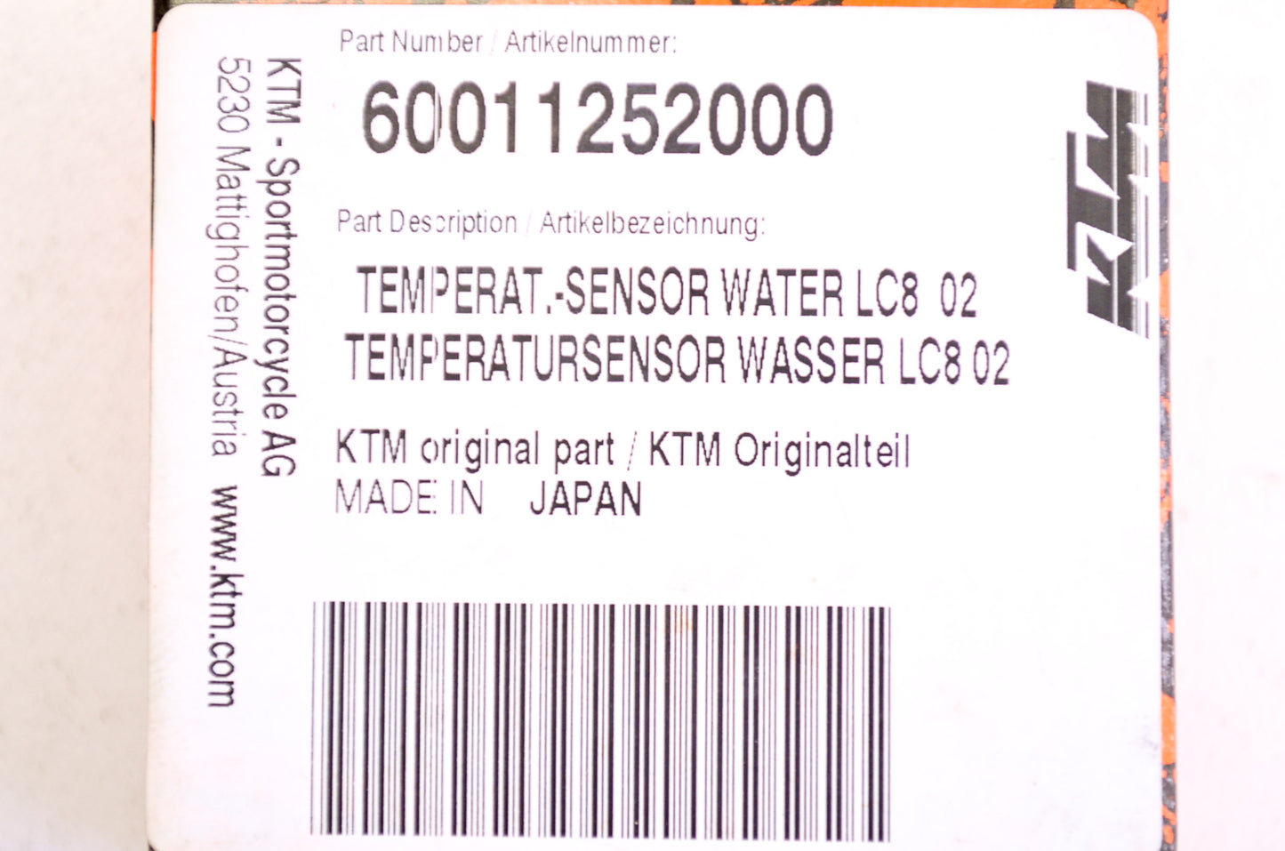 New OEM KTM Water Temperature Sensor NOS