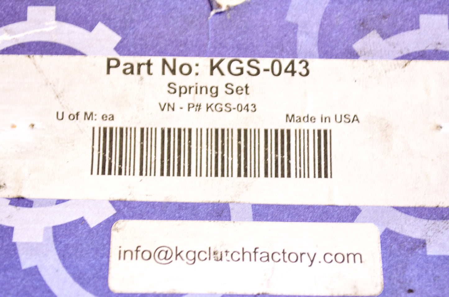 New KG High Performance Clutch Spring Kit NOS