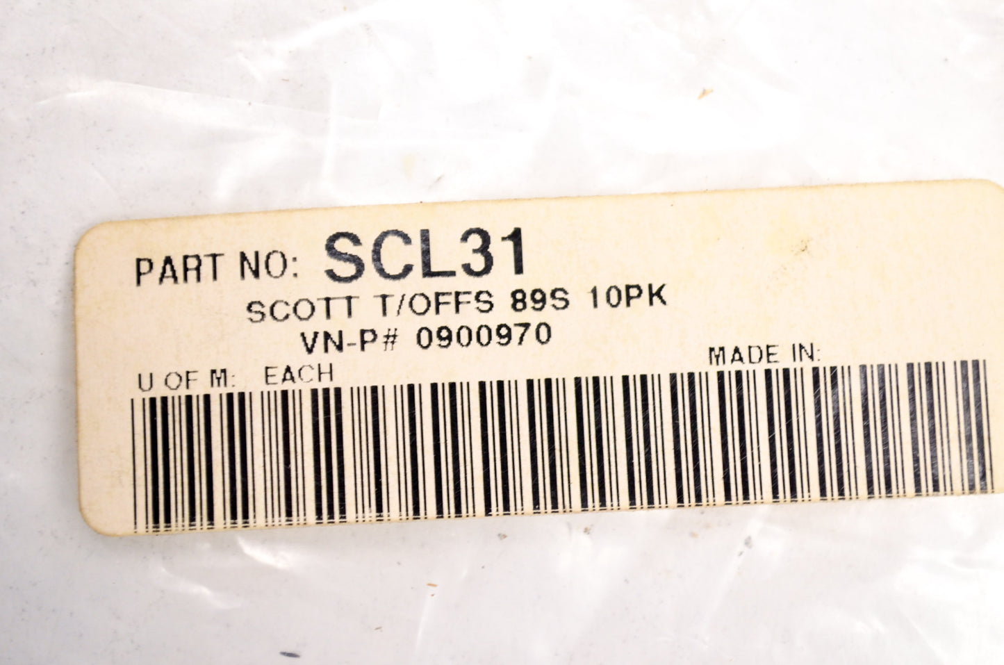 Scott SCL31, 0900970 Clear Lens Tear-Off Kit 89S NOS