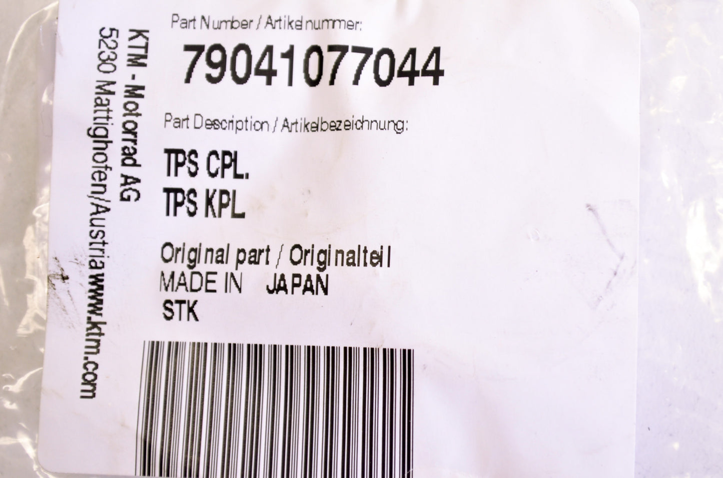 TPS Throttle Position Sensor Kit 15-16 250 SX-F, 16 250 XC-F NOS