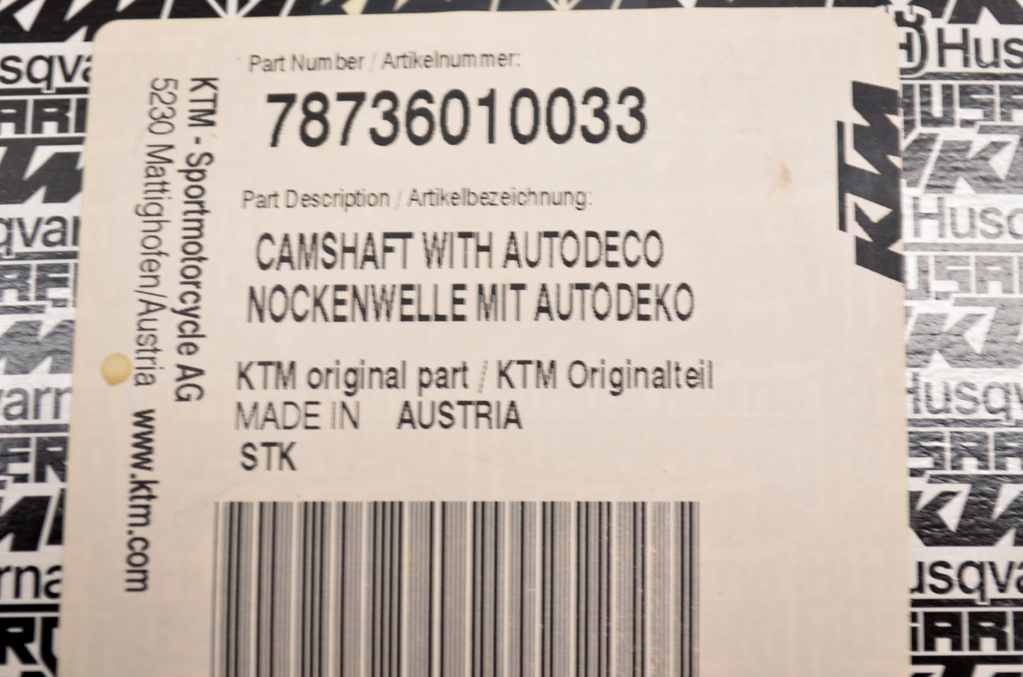 Camshaft 14-15 500 EXC/XC-W. NOS